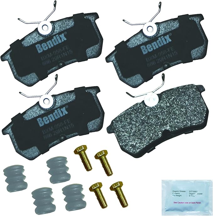 Bendix Priority1 CFM886 Semi-Metallic Rear Brake Pads for Ford Fiesta 2019-2014, Focus 2007-2001