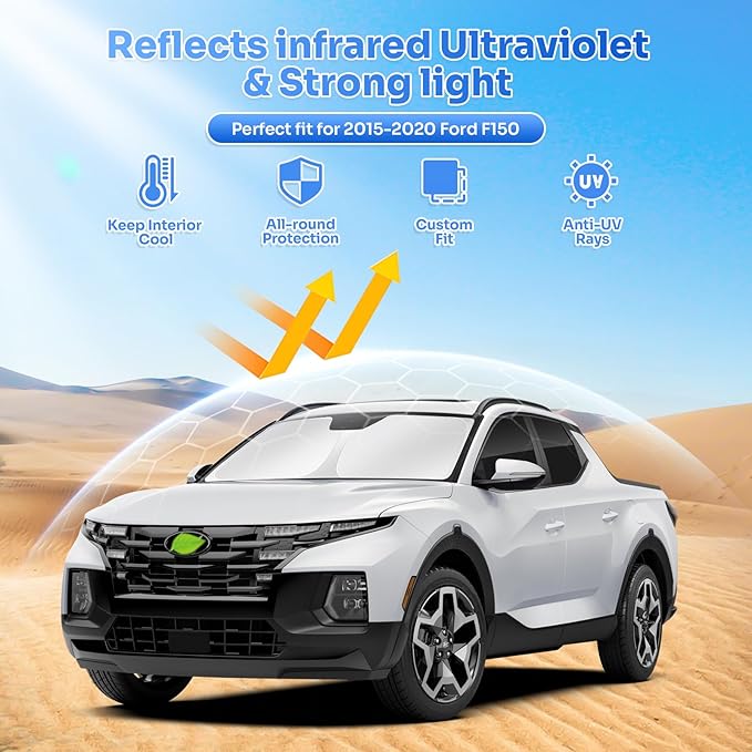 Window Shades for 2015-2020 Ford F150 4 Door Accessories Windshield Sun Shade Side Rear Window Cover Sunshade Sun Visor Shield Privacy Protection for Camping Keep Vehicle Cool Black 6PCS