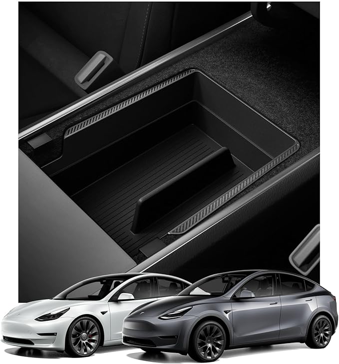 Spigen Armrest Console Organizer for Tesla Model Y (2020-2024) & 3 (2017-2023) [Not Compatible with Y Juniper 2025/26 and 3 Highland (2024/25)]