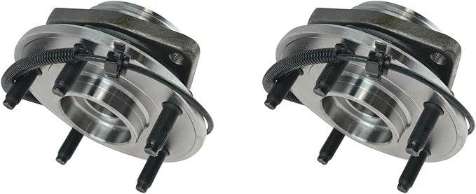 TRQ Front Left and Right Wheel Bearing and Hub Assembly 2 Piece Set Compatible with 2007-2017 Jeep Wrangler JK