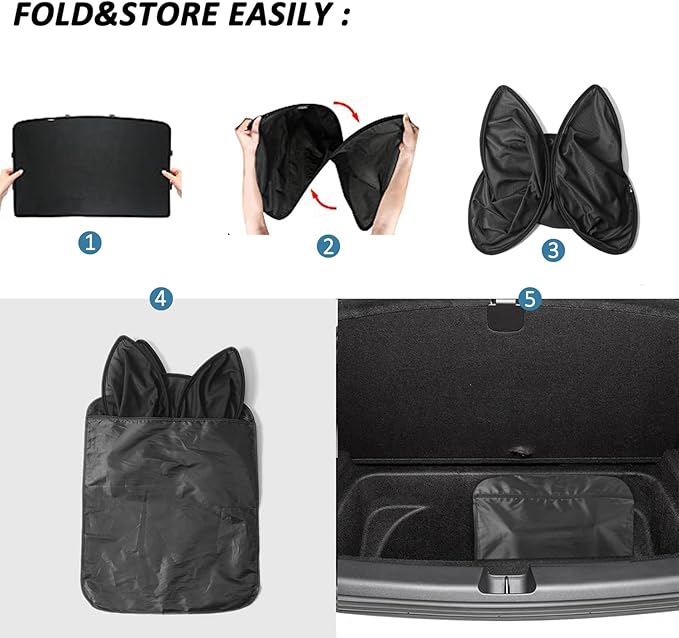 Sunshade Roof for 2025 Tesla Model Y: Sunroof/Rear Window Sunshade/Glass Sunroof Shade Upgraded Double-Layer Design for Tesla 3 Accessories, Window Insulation UV & Heat Protection,No Gaps&Sagging