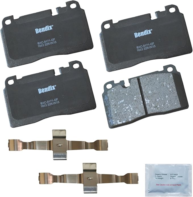 Bendix Priority1 CFC1663 Ceramic Front Brake Pads for Audi A6 2016, Q5 2017-2013