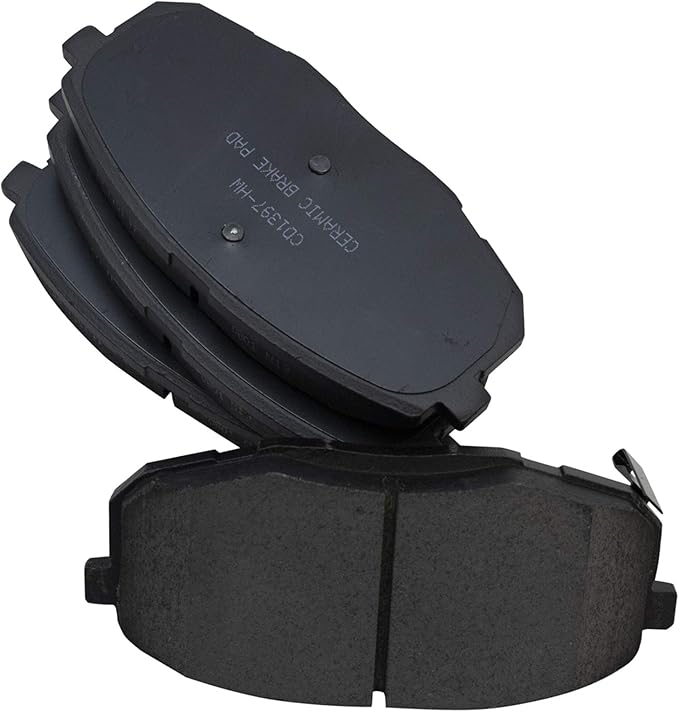 TRQ Front Brake Pads Ceramic Hardware Wear Sensor Compatible with 2009-2012 Hyundai Elantra 2010-2013 Kia Forte 2010-2013 Forte Koup