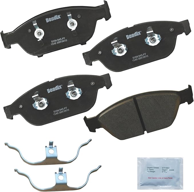 Bendix Priority1 CFM1549 Semi-Metallic Front Brake Pads for Audi A6 2018-2016, A6 Quattro 2018-2012, A7 2017-2016, A7 Quattro 2018-2012, A8 Quattro 2011, A8 Quattro 2013, A8 Quattro 2015