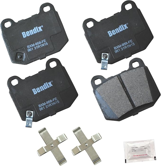 Bendix Priority1 CFM961 Semi-Metallic Rear Brake Pads for Select Models INFINITI G35, Mitsubishi Lancer, Nissan 350Z, Subaru BRZ, Impreza, WRX STI, STI