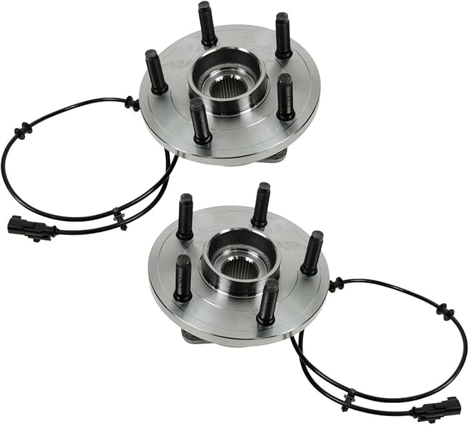 TRQ Front Left and Right Wheel Bearing and Hub Assembly Set 2 Piece Compatible with 2006-2009 Dodge Durango 2007-2009 Chrysler Aspen