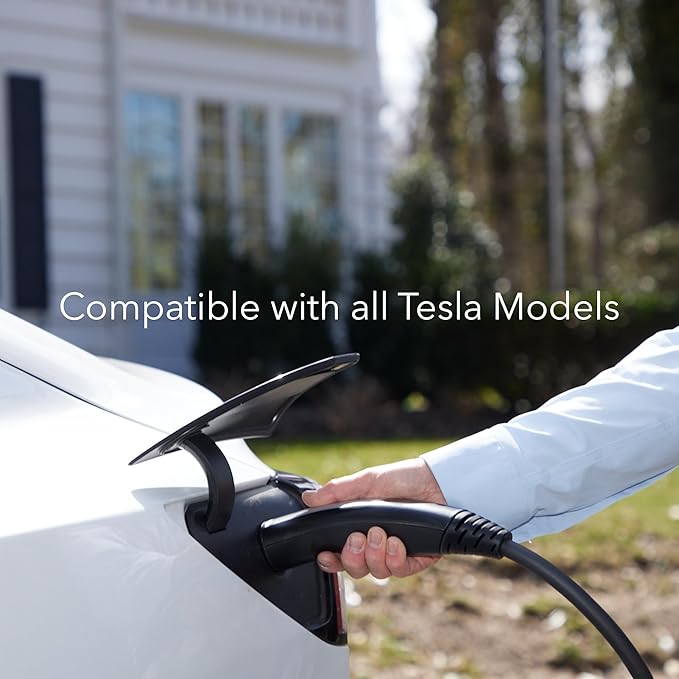 Lectron Level 1 Tesla Charger - 110V, 15 Amp, NEMA 5-15 Plug, 16 ft Extension Cord - Portable Electric Car Charger for Tesla - Compatible with All Tesla Models X/Y/3/S