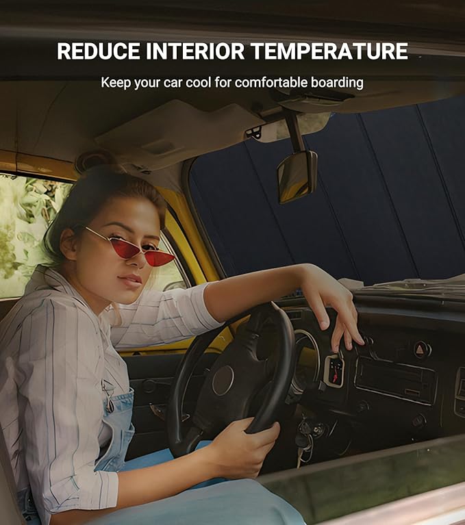 Windshield Sun Shade for Tesla Model S 2012-2026 - Metallic