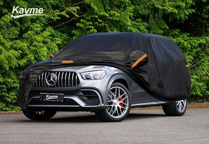 Kayme 7 Layers SUV Car Cover Custom Fit for Mercedes Benz GLE350 GLE450 GLE43 GLE53 GLE63(2015-2025) Waterproof All Weather for Automobiles, Outdoor Full Cover Rain Sun UV Protection.