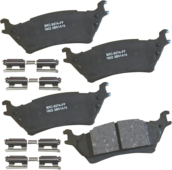 Bendix Premium SBC1602 Ceramic Rear Brake Pads for Ford F-150 2020-2012, Lobo 2020-2015, Lincoln Mark LT 2014-2012