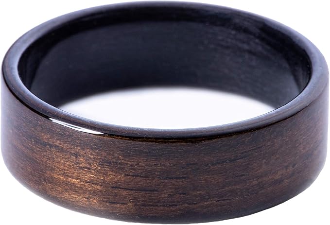 CNICK Tesla Key Ring Accessories: Handmade Wooden Ring for Model 3/Y/X/S to Replace Key Card Key fob. (Black Ebony, 7.5)