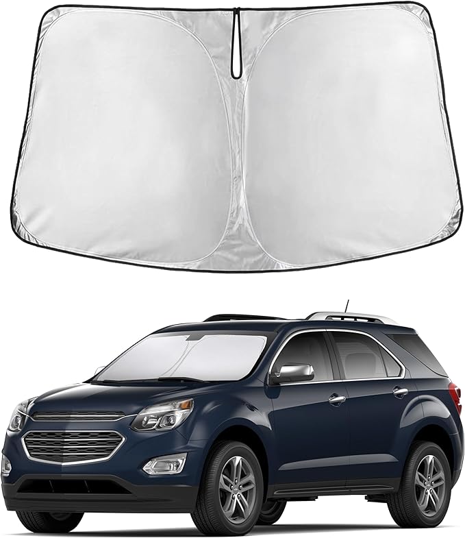 EcoNour Windshield Sunshade for Chevrolet Equinox 2010-2015 2016 2017, Sun Visor for Front Windshield & Window Sun Shade Cover, UV Heat Blocker & Protector, Car Accessories