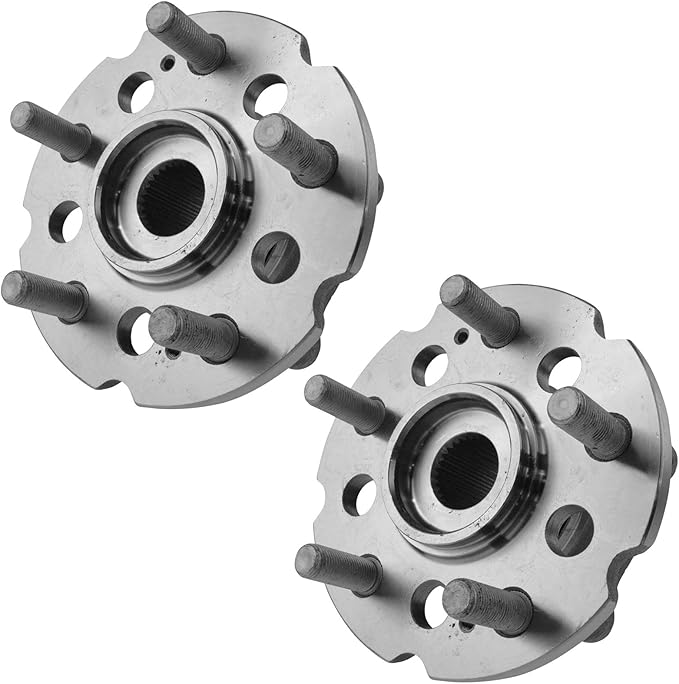 TRQ Rear Left and Right Wheel Bearing and Hub Assembly Set 2 Piece Compatible with 2007-2013 Acura MDX 2010-2013 ZDX 2009-2015 Honda Pilot All Wheel Drive
