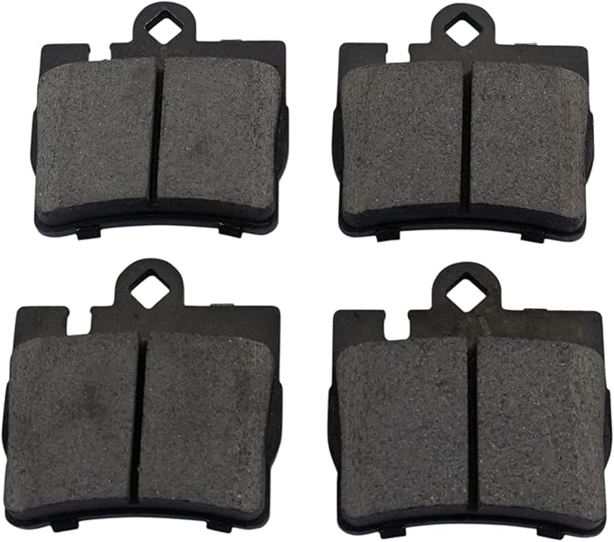 TRQ Rear Brake Pads Ceramic Hardware Compatible with 2000-2003 Mercedes-Benz CL500 2001-2004 CL600 2001-2003 CL55 AMG 2000-2002 S430 S500 2001-2003 S55 AMG S600