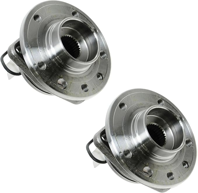 TRQ Front Left and Right Wheel Bearing and Hub Assembly Set 2 Piece Compatible with 2003 Saab 9-3 Arc Vector Linear 2004-2011 9-3 2010-2011 9-3X