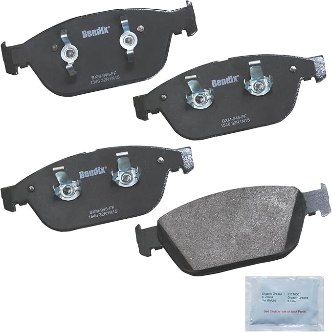 Bendix Priority1 CFM1546 Semi-Metallic Front Brake Pads for Audi A8 Quattro 2013-2012, A8 Quattro 2018-2015, SQ5 2017-2014