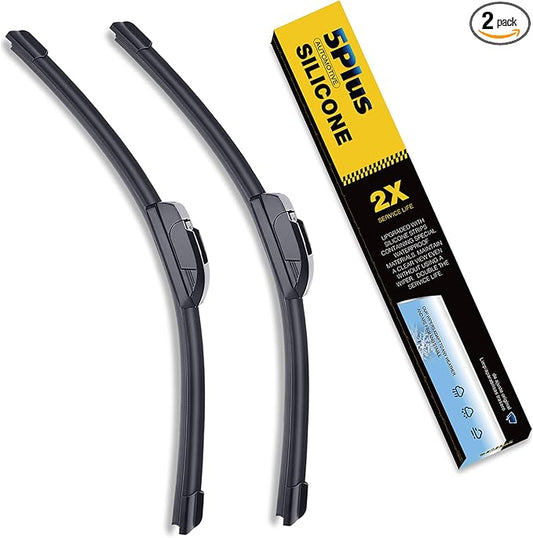5 PLUS® Silicone Wiper Blades 22 21 Inch Replacement For 2021-2011 JEEP Grand Cherokee/2022-2011 DODGE Durango/2014-2005 TOYOTA Tacoma/2014-2009 HONDA Pilot Wiper Blades For My Car