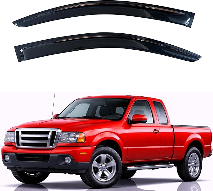 KPY Rain Guards Fit for 1993-2011 Ford Ranger, in-Channel Window Visors Vent Wind Deflectors 2PC, Truck Accessories for 1994-2010 Mazda B2300/B4000, 1994-2008 Mazda B3000