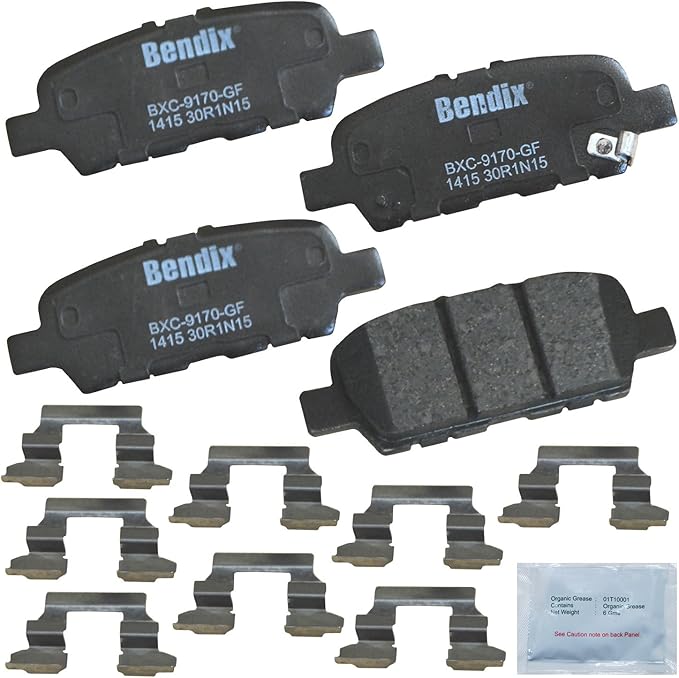 Bendix Priority1 CFC1415 Rear Brake Pads for INFINITI EX35,EX37,FX35,G25,G37,JX35,M35h,M37,Q40,Q50,Q60,Q70,Q70L,QX50,QX60,QX70,Nissan 370Z,Altima,Juke,LEAF,Maxima,Murano,Pathfinder,Quest,Rogue,Sport