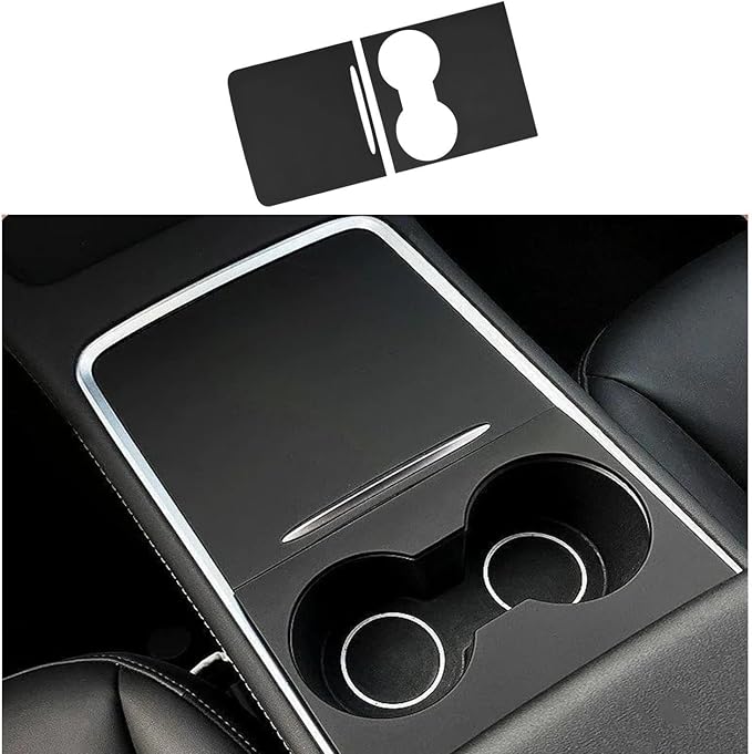 frani Center Console Wrap (Matte Black Edition) Designed for Tesla Model 3/Y 2021-2025,Tesla Center Console cover for Model 3/Y(Not for Model 3 Highland 2024-2025)