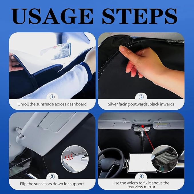 Car Windshield Sunshade Compatible with Jeep Grand Cherokee, Front Window Shades with Storage Bag, Foldable Windshield Cover Reflective Sun Visor Protector - Keep Your Car Cool (fit Grand Cherokee)