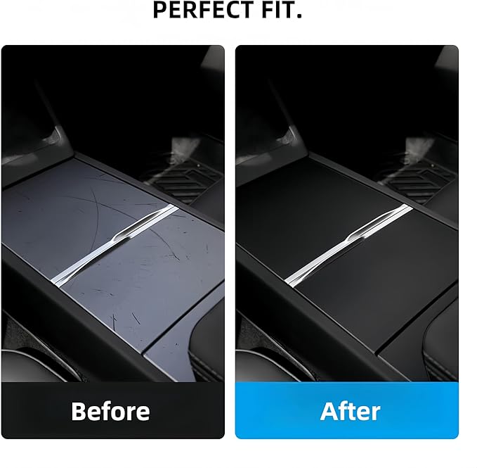 Center Console Cover 3Pcs Designed for Refresh Model 3 2024-2027/Model Y Juniper 2026,Center Console Accessories for Model 3/Y Refresh 2026 Interior Black