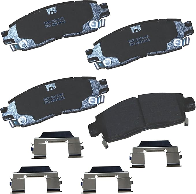 Bendix Premium SBC883 Ceramic Rear Brake Pads for Select Models Buick Enclave,Rainier,Cadillac XTS,Chevrolet SSR,Trailblazer,Trailblazer EXT,Traverse,GMC Acadia,Envoy,Isuzu,Olds Bravada,Saab,Saturn