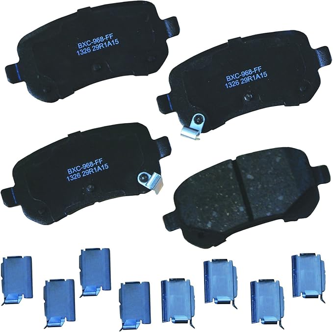Bendix Premium SBC1326 Ceramic Rear Brake Pads for Chrysler Town & Country 2012-2008, Dodge Grand Caravan 2012-2008, Journey 2012-2009, Ram C/V 2012, Volkswagen Routan 2012-2009
