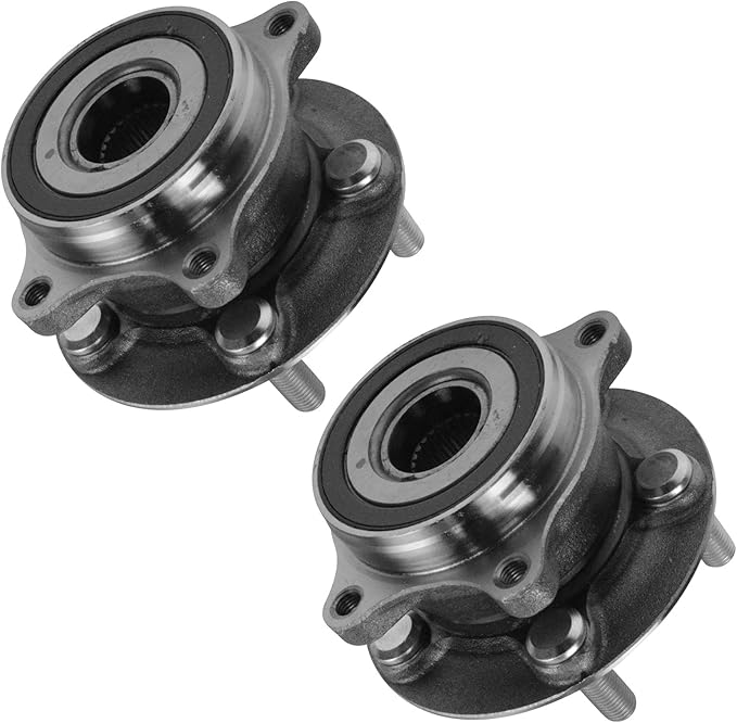 TRQ Front Left and Right Wheel Bearing and Hub Assembly Set 2 Piece Compatible with 2010-2015 Toyota Prius 2012-2015 Prius Plug-in 2011-2017 Lexus CT200h