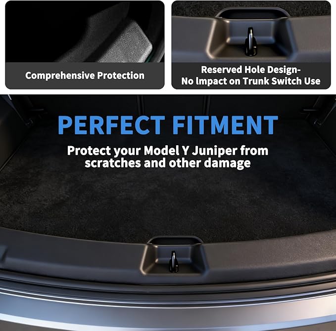 Rear Bumper Guard Compatible With Tesla Model Y juniper 2025-2026 (Performance & Premiun) accessory, Cargo Sill Guard Protector Custom TPE car Guard Accessories 1pcs-black