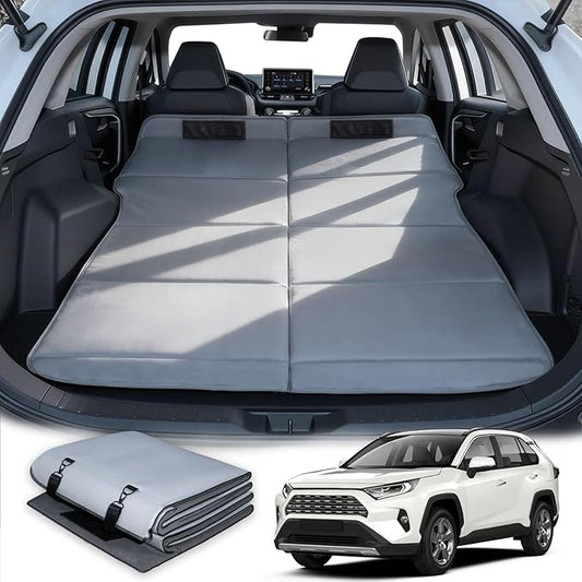 Car Bed for Toyota RAV4,Foldable Non-Inflatable Memory Foam Camping Mattress,Thickened Portable SUV Trunk Sleeping Pad,Air Mattress Upgrade for Camping Essentials & Accessories,RAV4 2020-2025 2026