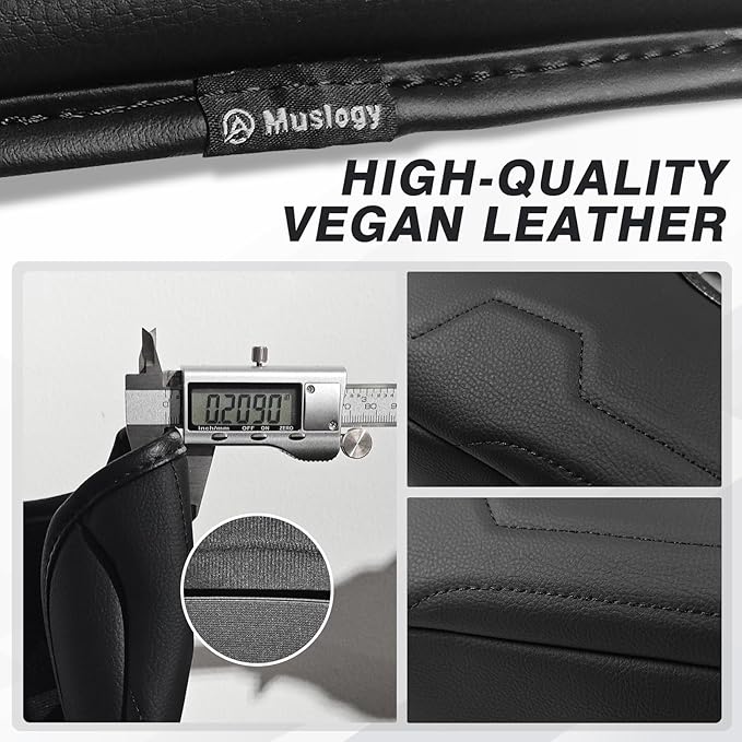 Muslogy Center Console Armrest Cover Fit for Chevy Silverado & GMC Sierra 2019-2026 Accessories, Comfort Armrest Pad Console Lid Cushion Vegan Leather Regular Thick(Split Bench Seat Console ONLY)