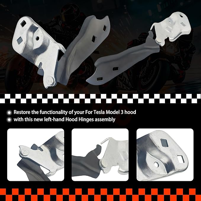 for Tesla Model 3 Hood Hinges 2017-2023 Left and Right Car Hood Hinge Replacement#1098792-00-D 1098793-00-D(1 Pair)