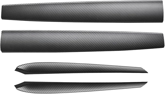 Matte Carbon Fiber Dashboard Cover and Front Door Cover Compatible with Tesla Model 3（2021-2023） and Model y（2019-2024 (Matte Carbon Fiber)