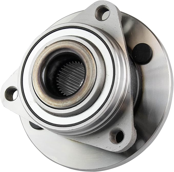 TRQ Front Left and Right Wheel Bearing and Hub Assembly Set 2 Piece Compatible with 2005-2010 Chevrolet Cobalt Without ABS Brakes with 4 Lug Wheels 2003-2007 Saturn Ion 2007-2009 Pontiac G5