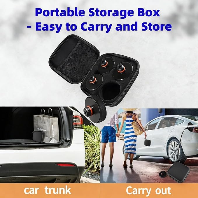 Chirano Lifting Jack Pads Compatible with Tesla Model 3/S/X/Y/Y Juniper, 4 Pucks with a Storage Case, Accessories for Tesla Vehicles 2013 to 2026