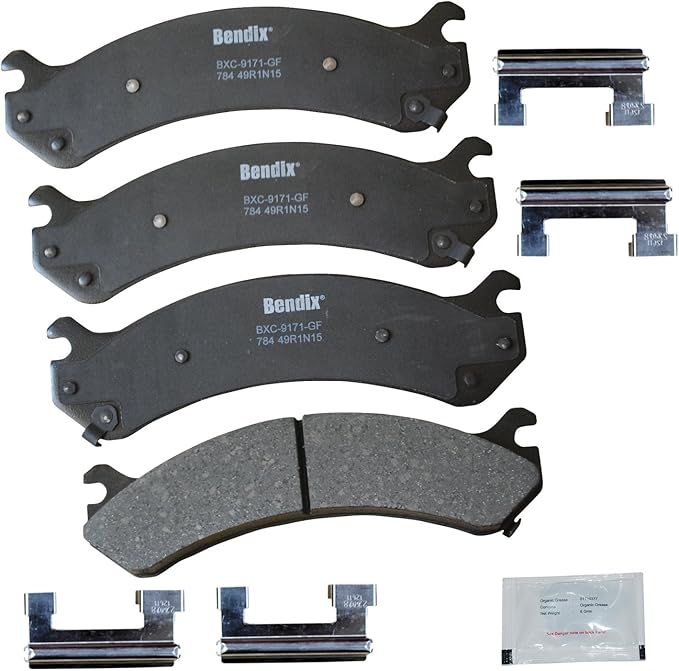 Bendix Priority1 CFC784 Front Brake Pads for Cadillac DeVille,DTS,Chevy Avalanche 2500,Express 3500,4500,Cargo,Pasajeros,Silverado 1500,HD,Classic,2500 3500 Suburban GMC Savana Sierra YukonXL HummerH2