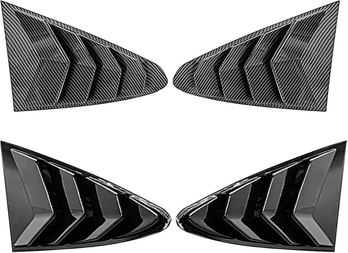 Window Louvers Fits for Tesla Model S 2017-2024 2025 Accessories Rear Side Window Louvers Windshield Sun Shade Cover Auto Exterior Decoration Trim Accessories(Carbon Fiber)