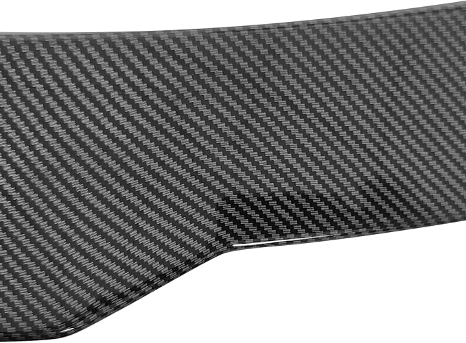 IKON MOTORSPORTS, Trunk Spoiler Compatible with 2017-2025 Tesla Model 3, Carbon Fiber Print ABS Plastic Performance Style Rear Trunk Lid Wing Spoiler, 2018 2019 2020 2021 2022