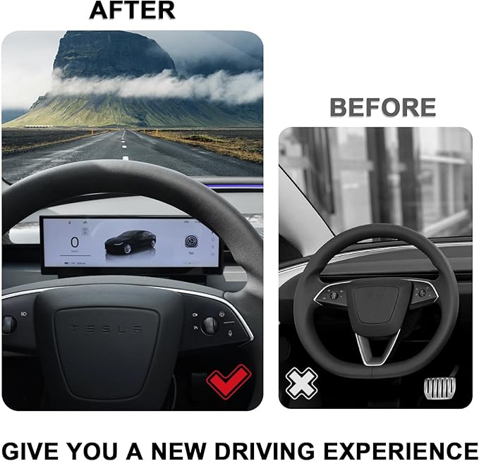 Tlyard Head Up Display for Tesla Model 3 2017-2023 Model Y 2019-2025.02, Thin Carplay with Camera 10.88 Inch Touchscreen HUD Carplay Smart Instrument Cluster
