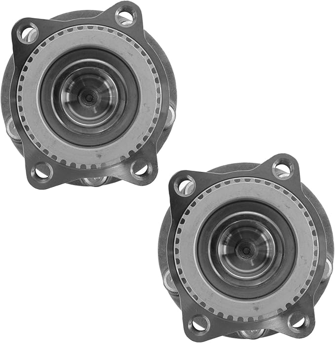 TRQ Rear Left and Right Wheel Bearing and Hub Assembly Set 2 Piece Compatible with 2004-2008 Mitsubishi Endeavor Front Wheel Drive 2010-2011 Endeavor Front Wheel Drive