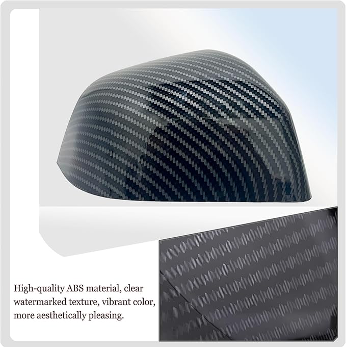 Side Mirror Cover,for Tesla Model Y 2026 2027，2PCS Turn Signal housing Cover Sets car Accessories -Carbon Fiber（OEM-Style Adhesive Tape Design）