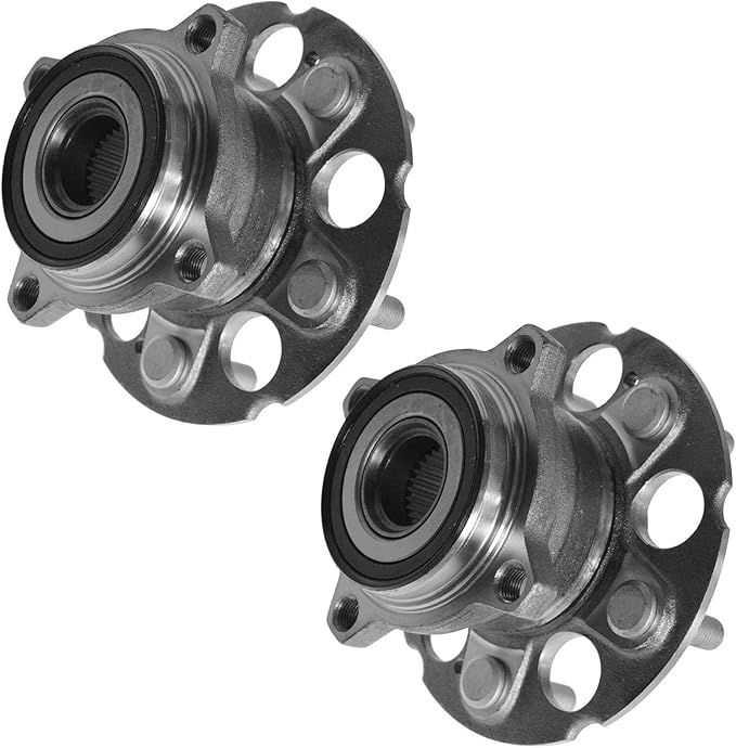 TRQ Rear Left and Right Wheel Bearing and Hub Assembly Set 2 Piece Compatible with 2007-2012 Acura RDX 2017-2018 RDX All Wheel Drive 2007-2011 Honda CR-V 4 Wheel Drive