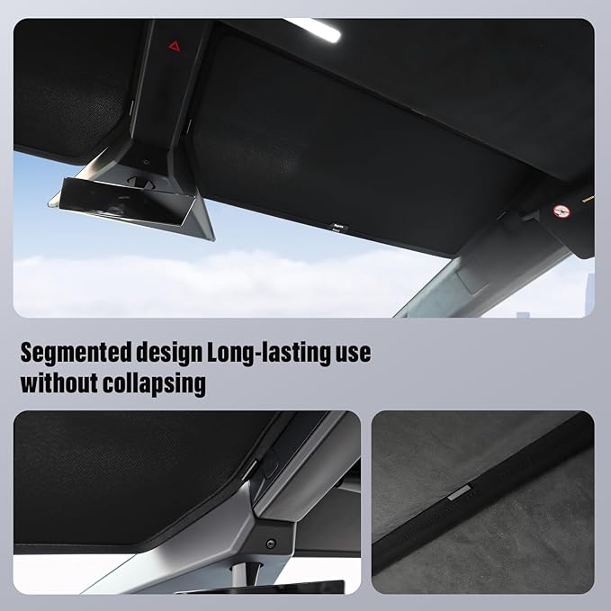 2026 Upgraded Cybertruck Roof Sunshade Heat-Insulating, UV-Protective, Nano-Reflective Interior Accessories for Tesla Cybertruck 2024-2026 (2PCS)