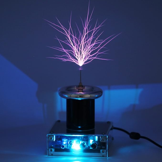 JZENT Bluetooth Music Tesla Coil SSTC Desktop Toy Plasma Loudspeaker Arc Generator Wireless Transmission Teaching Demonstration Experiment Model JE-28