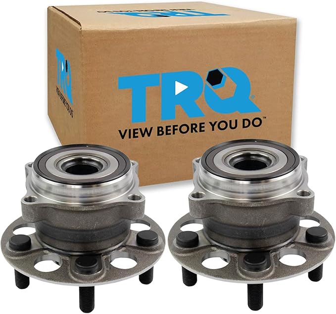 TRQ Rear Left and Right Wheel Bearing and Hub Assembly Set 2 Piece Compatible with 2017-2020 Honda Ridgeline All Wheel Drive 2021 Ridgeline 2022 Ridgeline All Wheel Drive 2023 Ridgeline