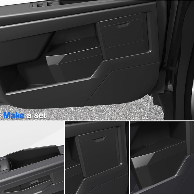 ELECFRESH 4 Door Handle Storage Box for Cybertruck Accessories, Inner Door Handle Phone Holder Front and Rear Grab Tray Pocket Storage ABS Plastic for Cybertruck Accessories 2026 2025 2024 4 PCS