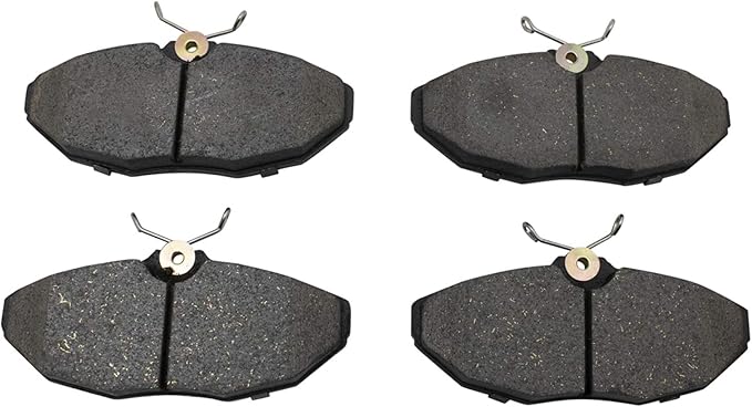 TRQ Rear Ceramic Brake Pad Set Includes Contact Point Grease and Hardware Compatible with 00-06 Lincoln LS 00-06 Jaguar S-Type 04-05 XJ8 04 Vanden Plas 02-05 Ford Thunderbird
