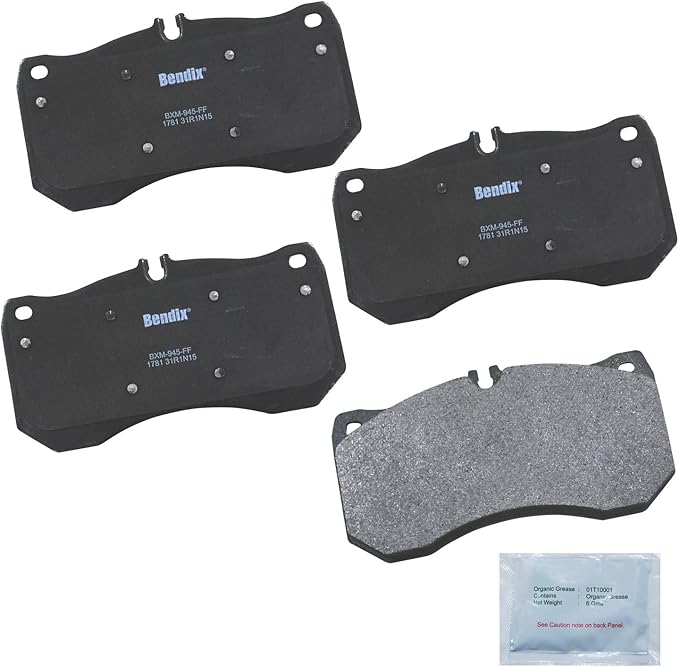 Bendix Priority1 CFM1781 Semi-Metallic Front Brake Pads for Audi A8 Quattro 2015, RS5 2021, RS5 Sportback 2021, RS7 2018, S8 2018-2017