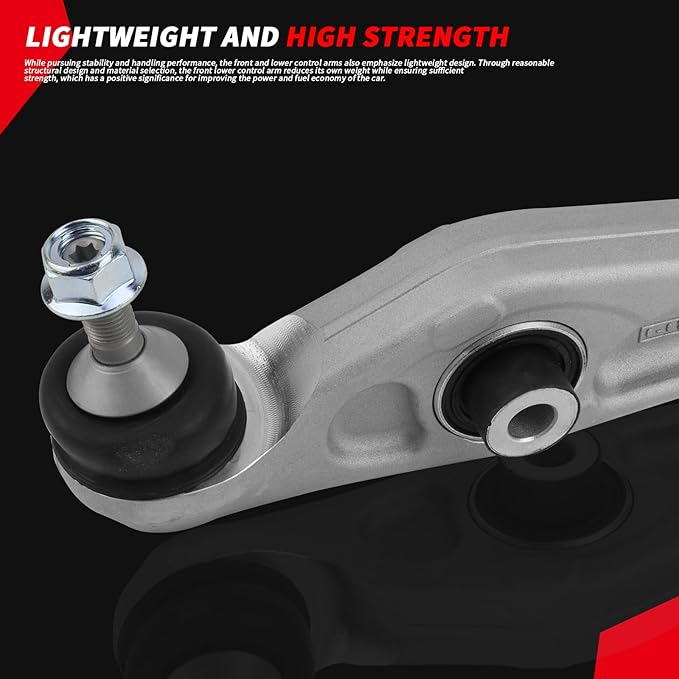 MUNIK Front Lower Control Arm 4-Piece Set For Tesla MODEL 3 (5YJ3) 2017 - Replacement# 104434100D *2,104435400A,104435900A